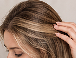 Blend the hair fill-in under natural hair