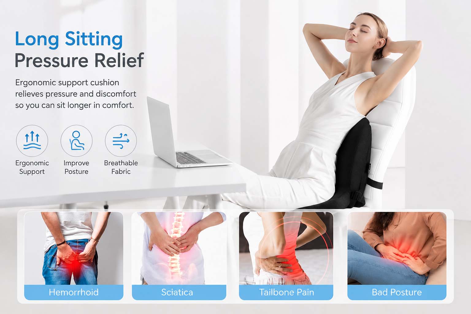 Seat cushion pressure relief